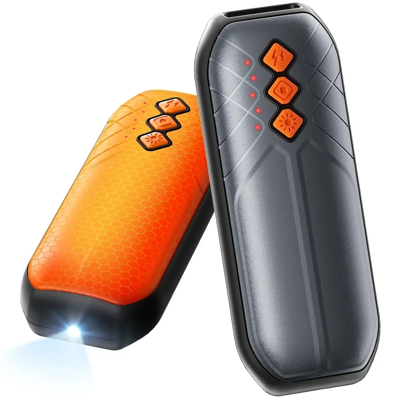 AI Hand Warmers Rechargeable 2 Pack - 6000mAh Electric Hand Warmer with LED Lights, 5-Temp Smart Control, Portable Pocket Heater, Gifts for Christmas, Outdoor, Hunting, Golf, Camping Accessories