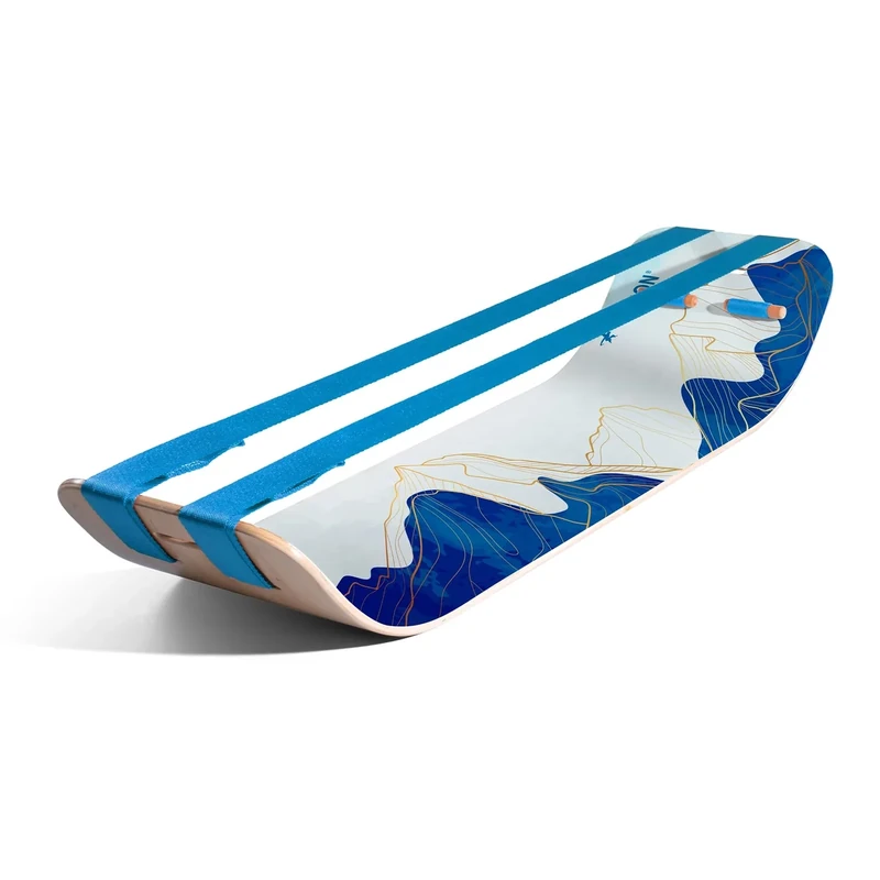 GIBBON SlackBoard Plus - 2-in-1 Slackline Balance Board for Adults - Workout Equipment Home Gym Training - Slack Board Wooden Balance Trainer - Standing Desk Exercise, Yoga, Agility, Pilates, Core