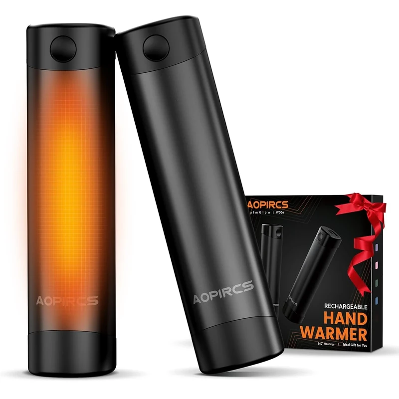 Rechargeable Hand Warmers - 2 Pack Electric Pocket Warmer, 360° Heating, 2X 5000mAh 18Hrs Long Last, 3 Settings - Camping Essentials, Hunting Gear, Christmas Stocking Stuffers, Gifts for Men, Women