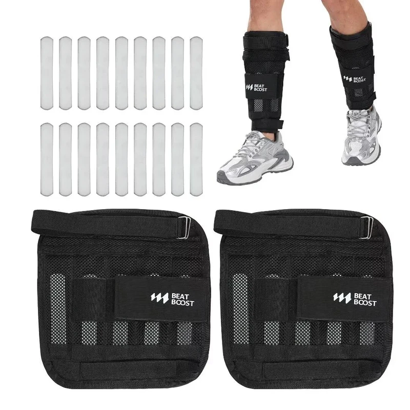 Ankle Weights 20lb Adjustable BeatBoost Leg Weights for Men Walking Pilates Exercise Workout Gym Aerobics
