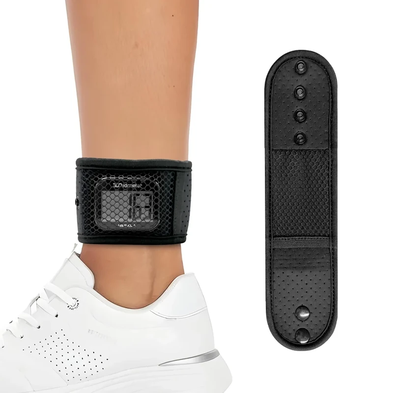 NESKLA Ankle Straps for Fitness Trackers, Soft Adjustment Pedometer Ankle Band Compatible with Fitbit, Breathable Mesh Sports Ankle Strap for Men and Women - 11 inch