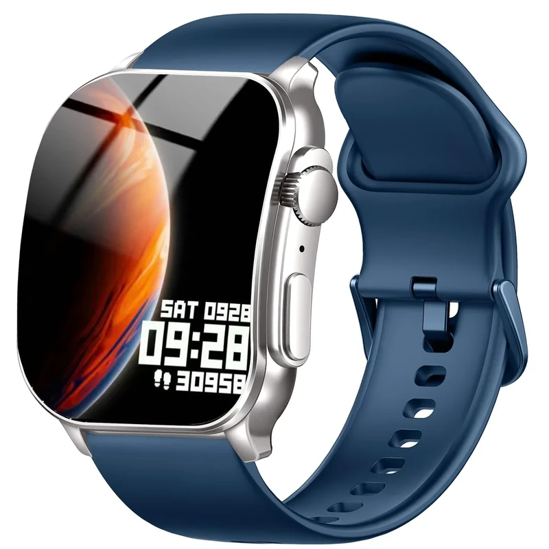 Poounur 2.01" AMOLED Smart Watch - Bluetooth Call, 100+ Sports, IP68