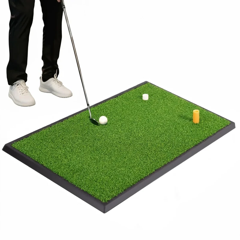 SAPLIZE 25" x 13" Golf Hitting Mat – Golf Training Mat with Durable Rubber Base – Swing Trainer for Indoor & Outdoor Practice – Portable Golf Practice Mat for Home or Backyard