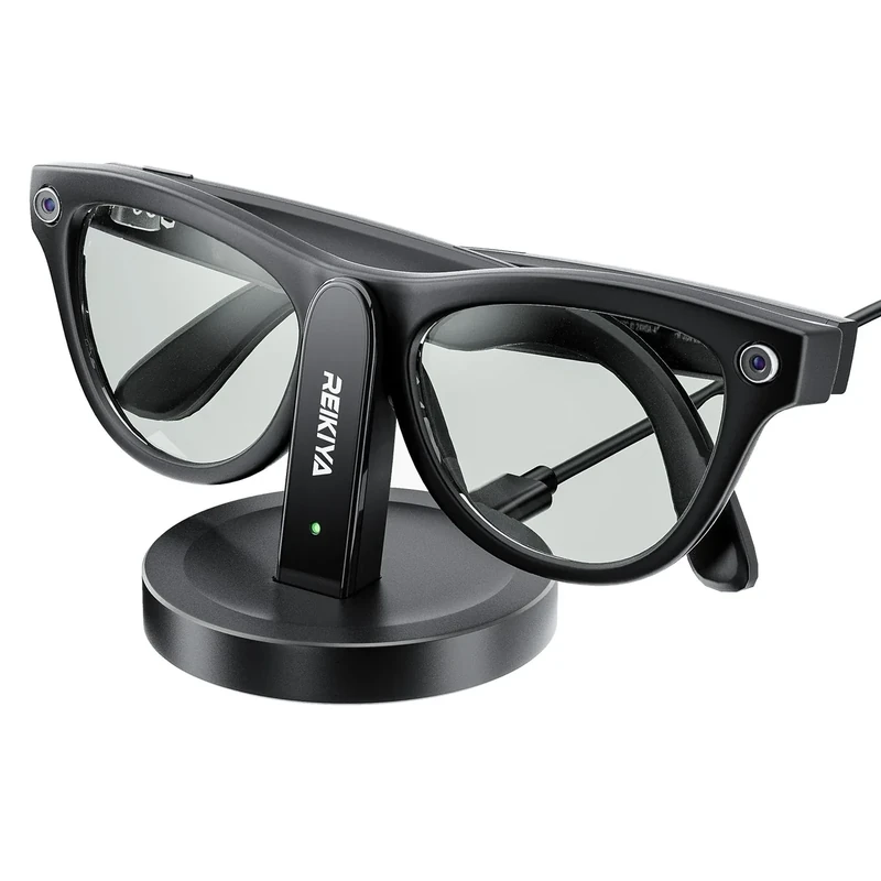 REIKIYA Charging Stand for Ray-Ban Meta Smart Glasses, Portable Charging Dock for Wayfarer, Headliner, Skyler with 3.3 ft USB-C Cable, Charger for Meta Glasses RayBan, RayBan Meta Accessories