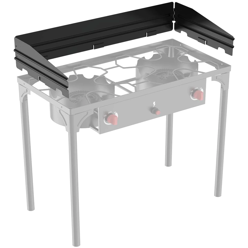 Bestfire Universal 54.3in Windpanel for 2 Burner Camping Stoves Compatible With ROVSUN/Gas One/ADREAK/SKOK and Most Outdoor Propane Stove Models, Easy to Install