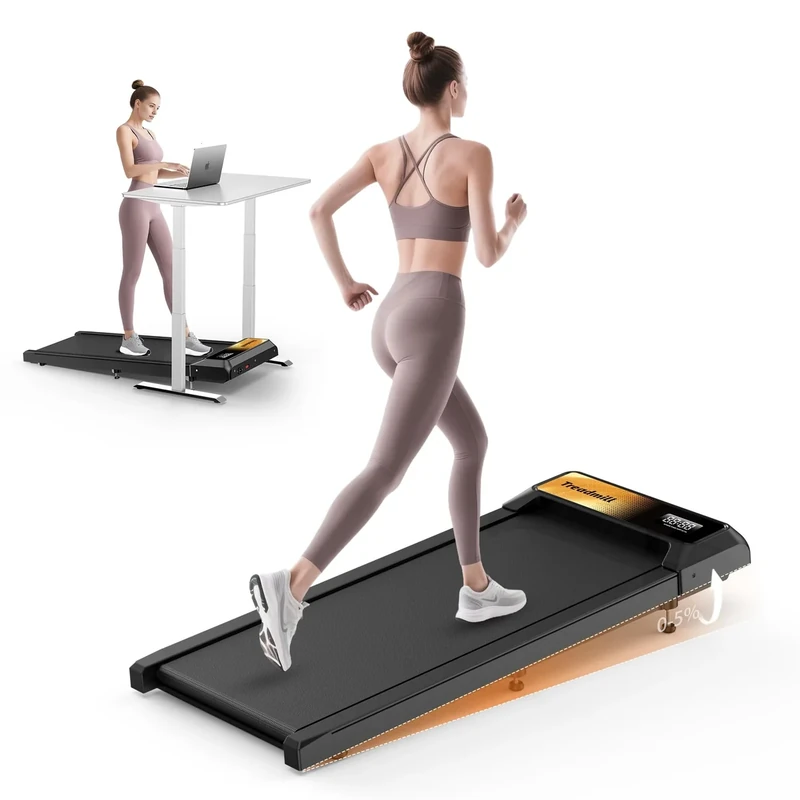 Walking Treadmill Pad with Incline, Walking 2.5HP for Home and Office, 265Lbs Weight Capacity, Treadmill with APP & Remote Control, LED Display