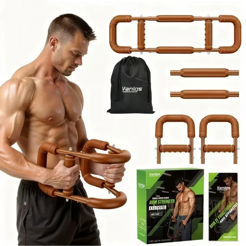 Vanlgs Twister Arm Trainer for Men, Chest Workout Equipment 5-Level Adjustable (40-130lb) with Ergonomic 27°