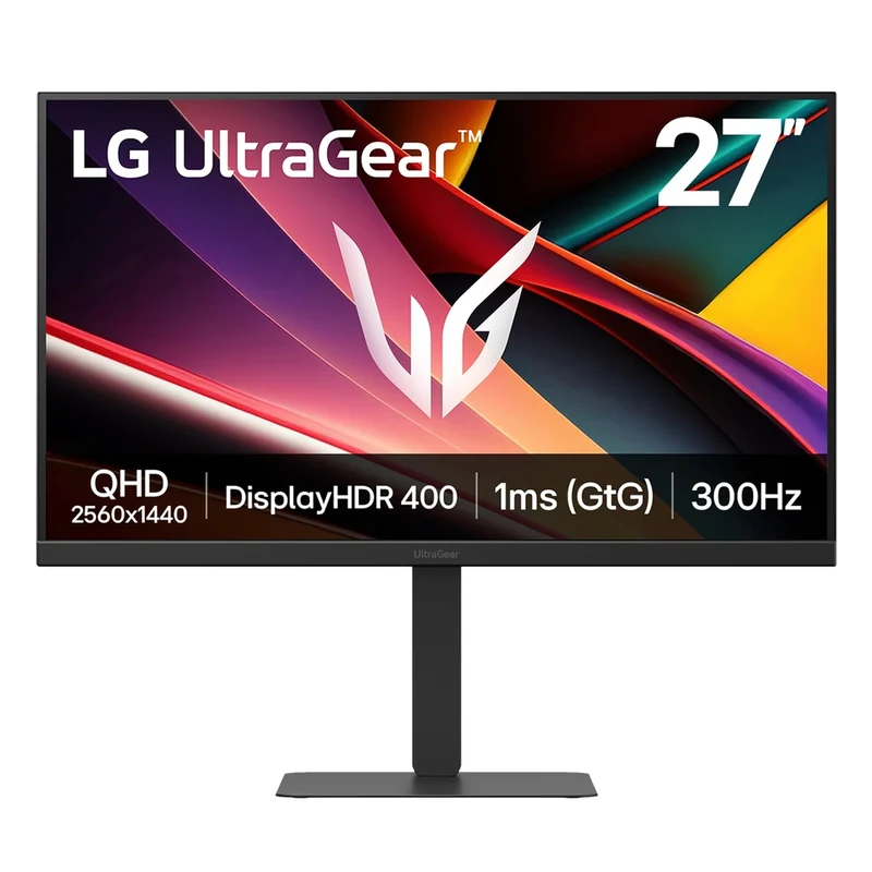 LG 27G640A-B 27" QHD 300Hz Gaming Monitor - IPS, G-Sync, HDR400
