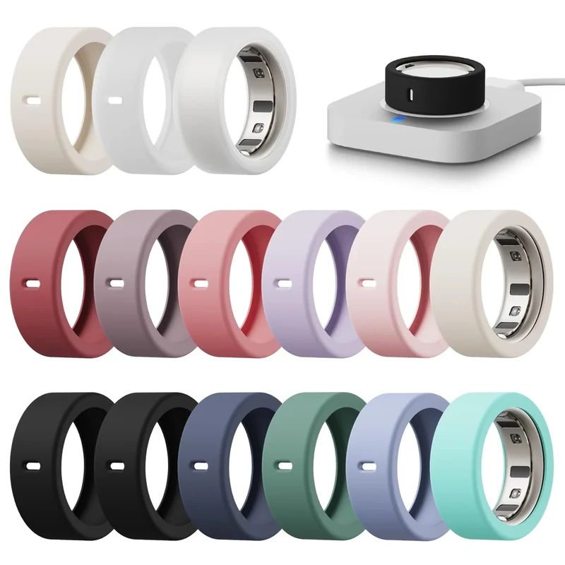 Hexasider 15-Pack Silicone Oura Ring Cover - Fits Gen 4 & 3