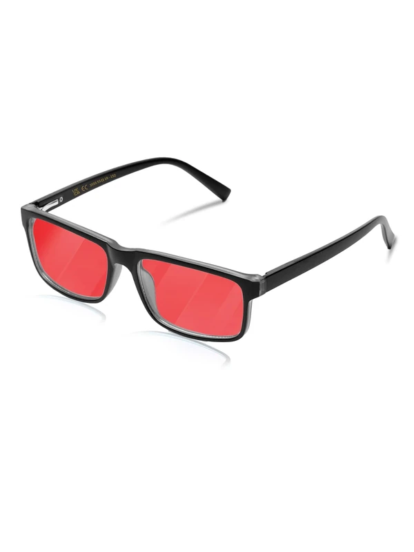 VMJFBJ Blue Light Blocking Glasses for Men Woman, Anti Blue Light Glasses for Better Sleep Computer Use Gaming with Red Lens Reduce Eye Strain - Image 1