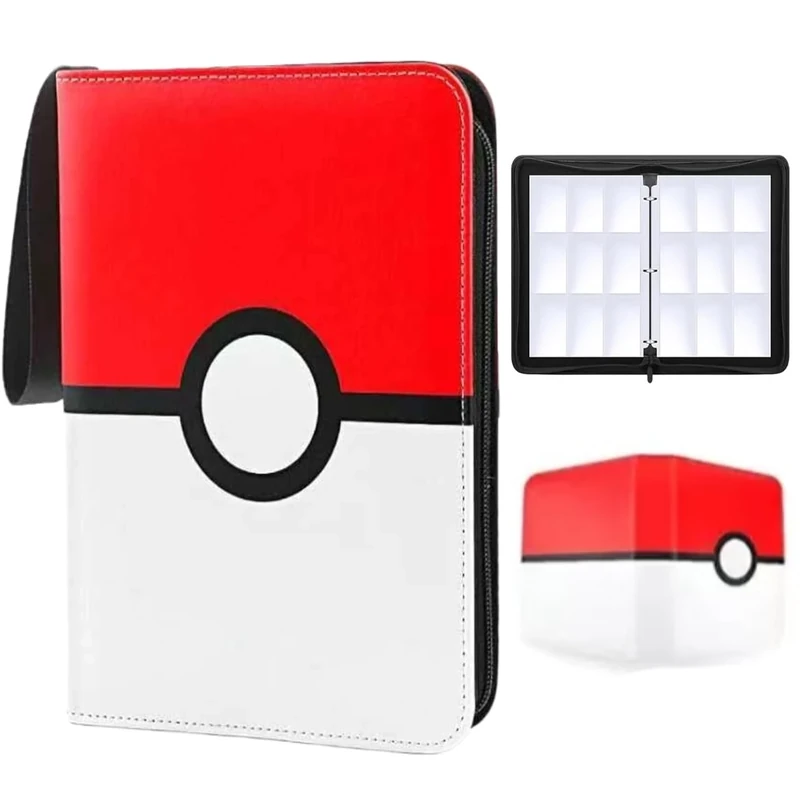 9-Pocket Trading Card Binder Holds 900 Cards - Includes 50 Removable Sleeves, Portable Zippered Card Album, Protective Game Card Storage Case for Collectors (9 pockets 900)