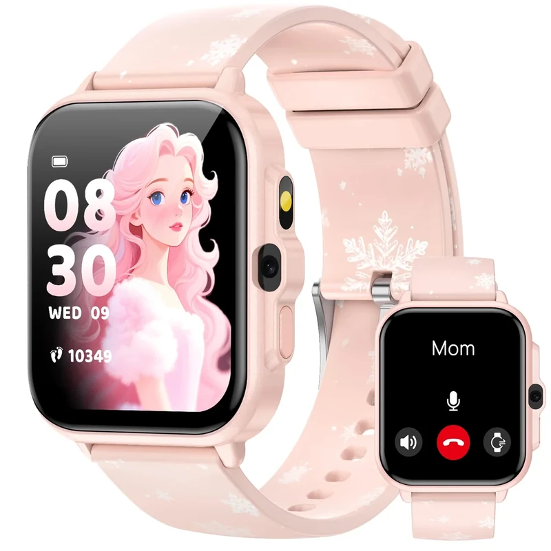 Smart Watch for Kids, 1.85" Fitness Tracker,AI,Learning games,Sleep Monitor,Sports,IP68 Waterproof,Camera Videos Alarm Play Music Flashlight Pedometer Stopwatch Pedometer Gift Toys for Boys and Girls