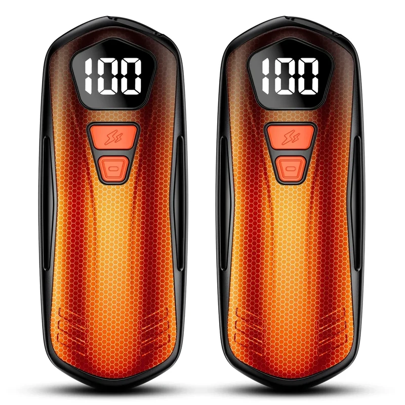 AI Hand Warmers Rechargeable 2 Pack, AI Smart Chips Electric Hand Warmers, Long Lasting Safe Heat, Portable Pocket Heater, Gifts for Christmas, Outdoor, Golf, Hunting, Camping Accessories -Black