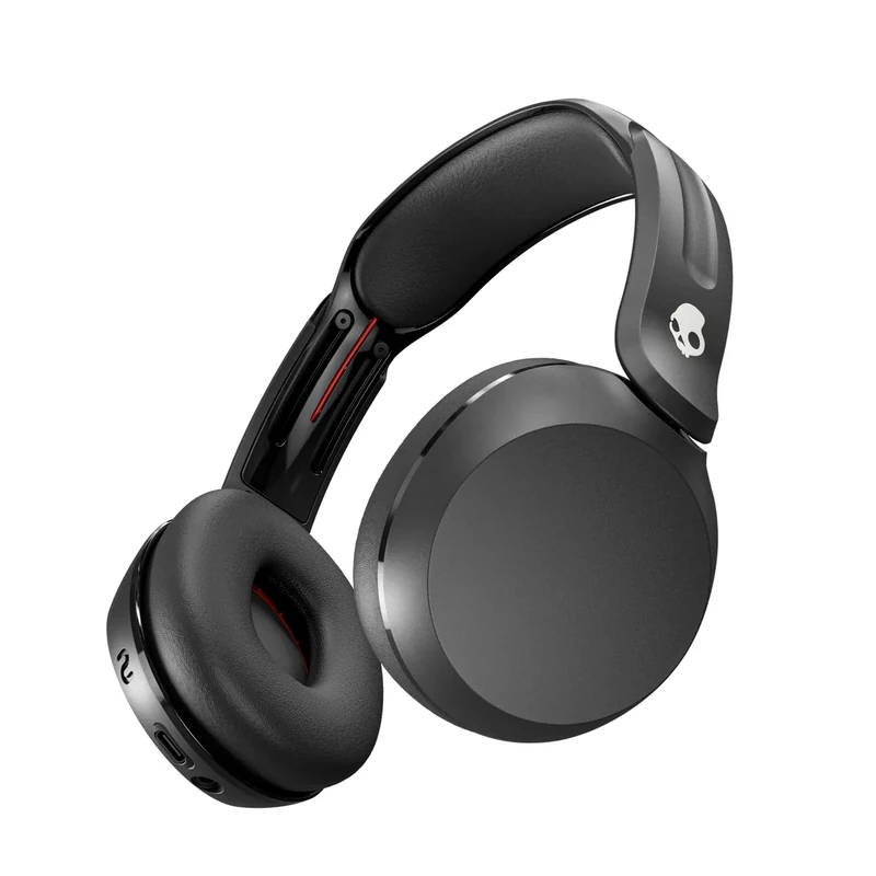 Skullcandy Icon 180 Wireless On-Ear Bluetooth Headphones, Up to 50 Hours Battery, Lightweight and Travel Ready, Secure Fit, Sweat and Water Resistant, Microphone iPhone Android - True Black