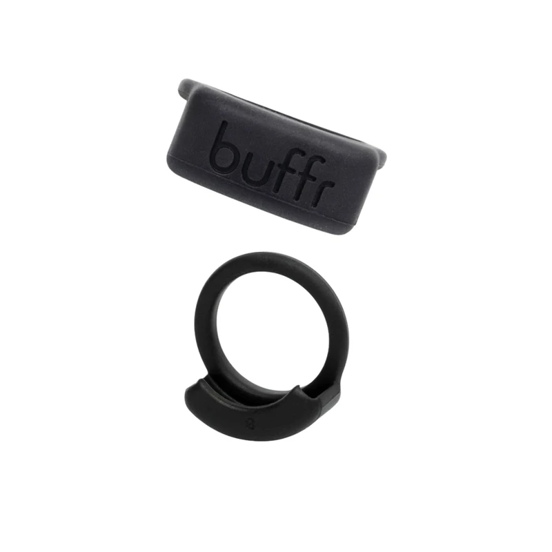 Buffr SMART Ring Protector – Silicone Ring Guards Compatible with Oura, Ultrahuman, RingConn & More Bands – Slim Fit, Sensor-Friendly Smart Ring Cover for Workout, Work & Daily Wear (Black, Size 10)