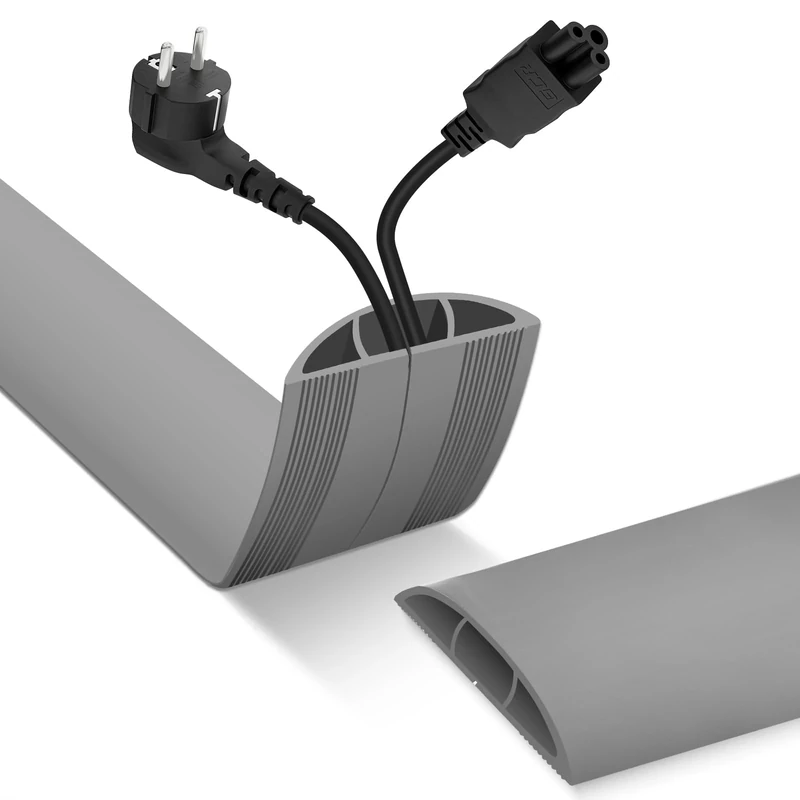 DBHXXMB-HH Gray Floor Cord Cover - 4ft PVC Cable Protector