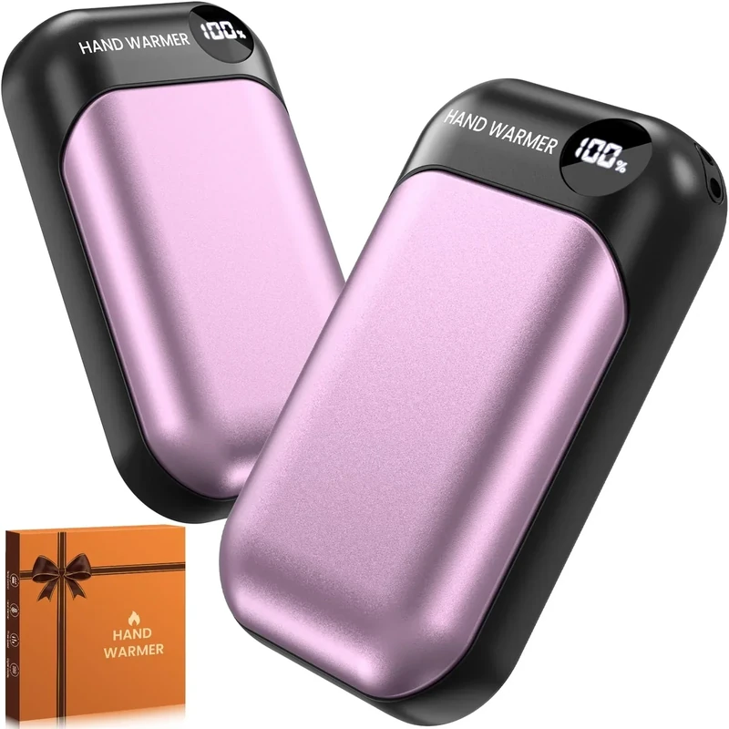 Hand Warmers Rechargeable 2 Pack, 4-Levels 104°F to 131°F Electric Hand Warmers, UL Certified Safe & Real 9Hrs Heating, Portable Pocket Hand Warmer for Women Men Kids, Outdoor, Hunting, Golf, Camping