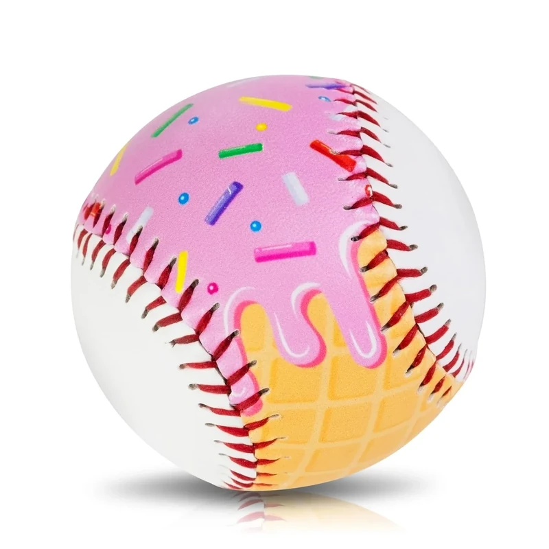 AKAIXI Baseballs PVC 9in Practice Baseball for Training Hitting Unique Lifestyle Decor Ideal Personalized Inspired Gifts for Players Coaches Moms (Pink Drip, Baseball Set (1 Piece))