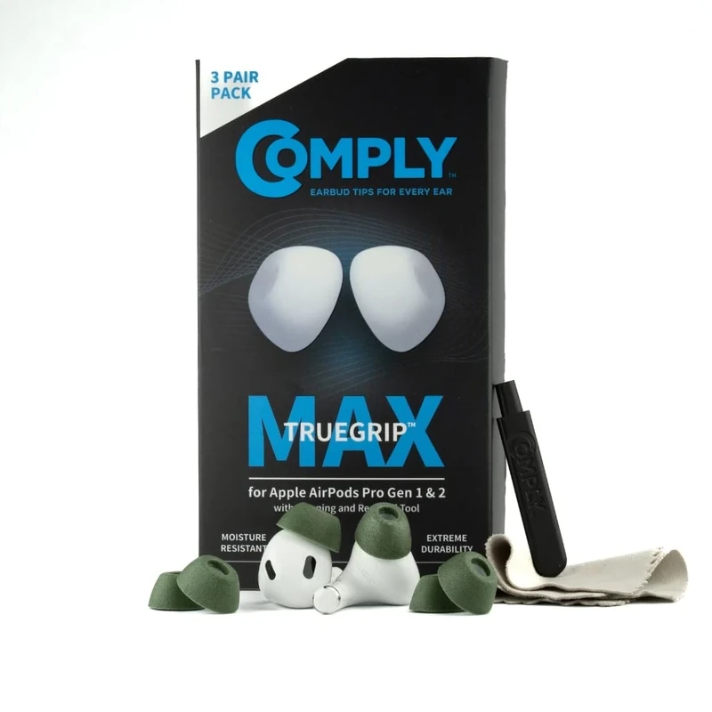 Comply TrueGrip MAX Earbud Tips for AirPods Pro - S/M/L (3 Pairs)