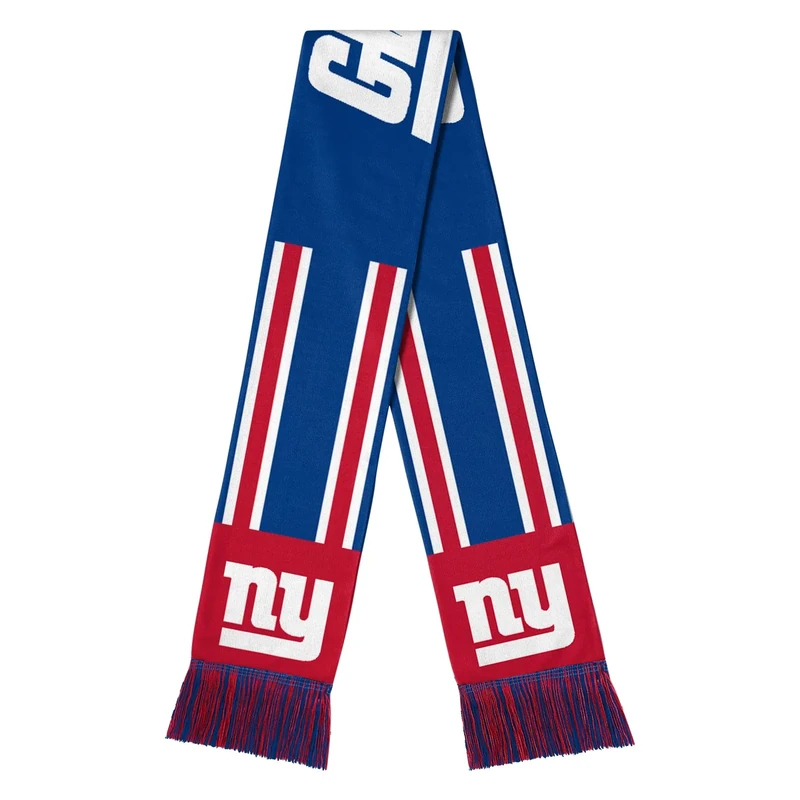 FOCO NFL Unisex-Adult Officially Licensed Team Color Stripe Wordmark Primary Logo Football Neck Warmer Scarf - New York Giants - Blue