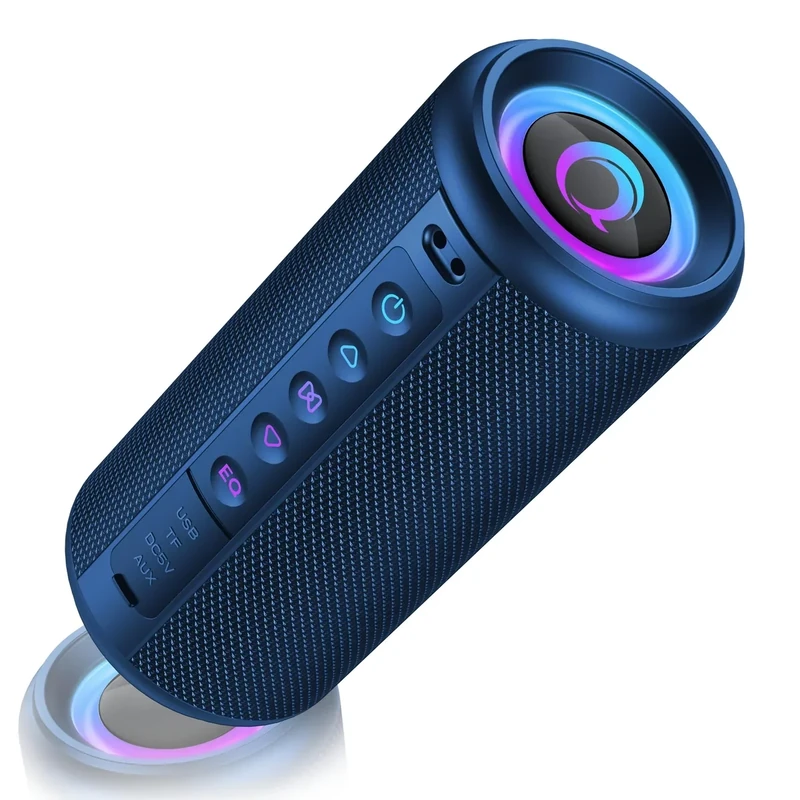dotn Bluetooth 5.4 - 20W Stereo, 20H Playtime, LED, TWS Pairing - Blue