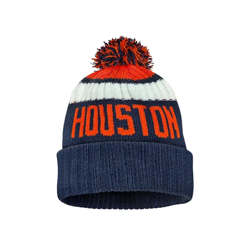 vkawesr City Beanie Knit Hat with Pom Winter Cuffed Cap Sport Fans Gift for Men Women