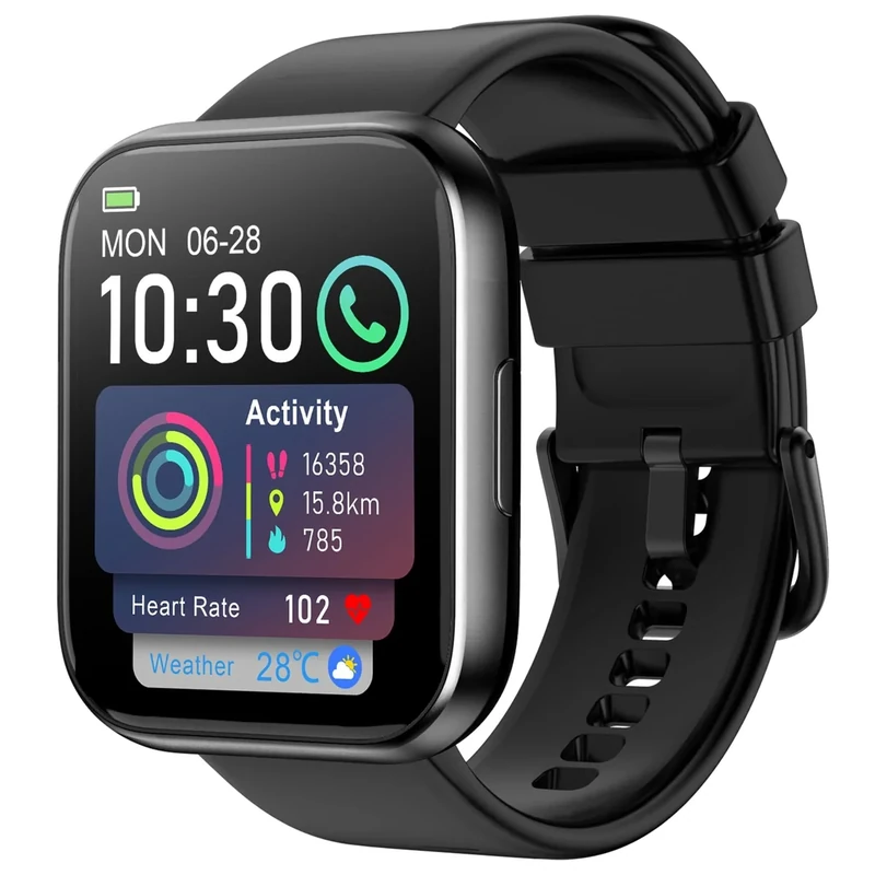 QONBINK 1.85 HD Smartwatch - 120+ Sports, Bluetooth, IP68 Waterproof