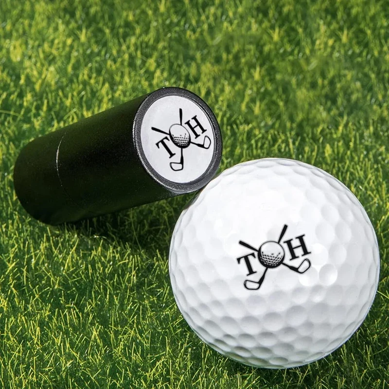 CALLIE Personalized Golf Ball Stamp | 4 Color & 2 Size Options | Custom Name Stamper for Golfers | Father's Birthday Christmas Gift, Golf Accessories (0.79''(2cm)-Big Colored Stamp)
