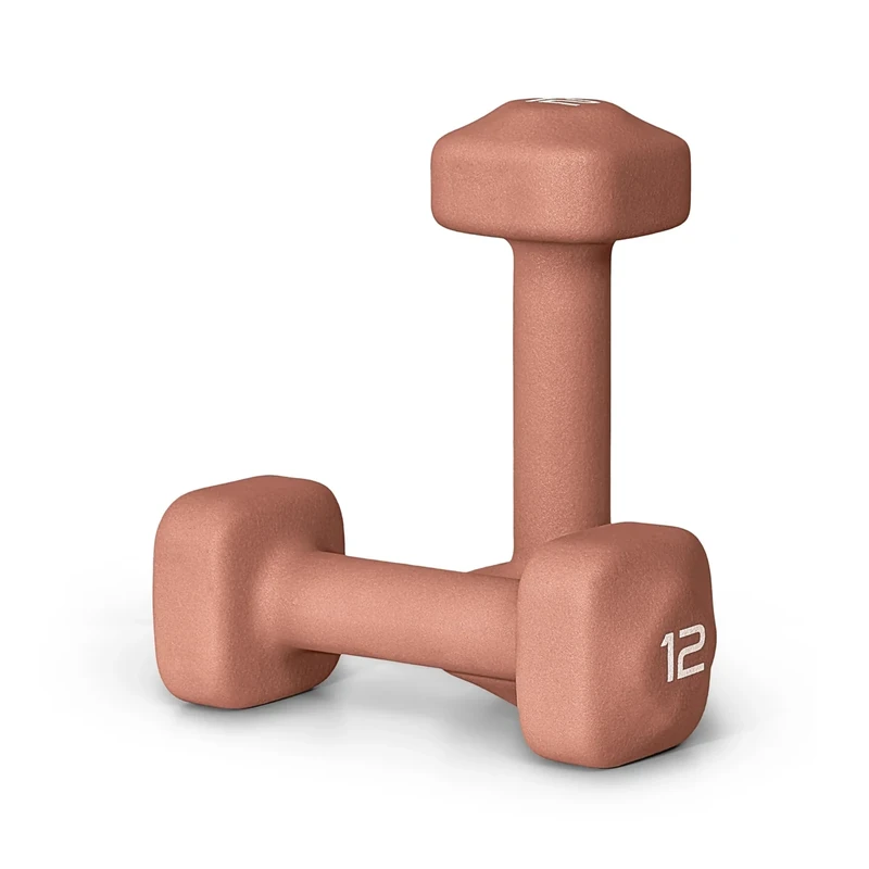 Tone Fitness 12 lb Neoprene Dumbbell Pair for Home Workouts – Non-Slip Design - Orange