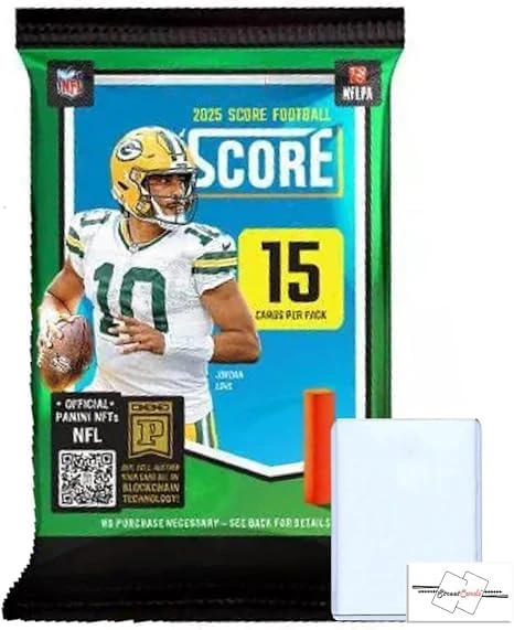 2025 Score Football NFL Blaster Pack with 15 Trading Cards + Toploader + StreetCards Magnet!