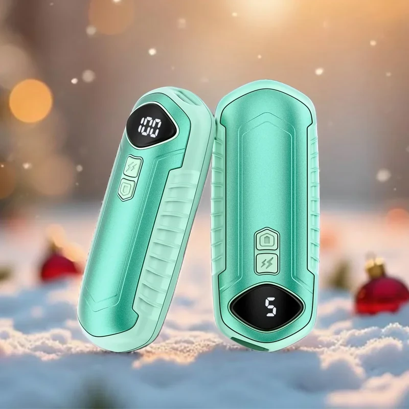 Hand Warmers Rechargeable 2 Pack, Electric Hand Warmer, 2-Second to 131°F with 5 Heat Levels, USB-C Portable Pocket Heater Handwarmers, UL Certified for Camping, Hunting, Gifts for Women Men (Green)