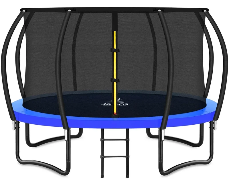 JELENS Trampoline 8FT 10FT 12FT 14FT 15FT 16FT, Recreational Trampolines with Enclosure Net and Ladder, Outdoor Anti-Rust Trampolines for Kids and Adults, ASTM Approved