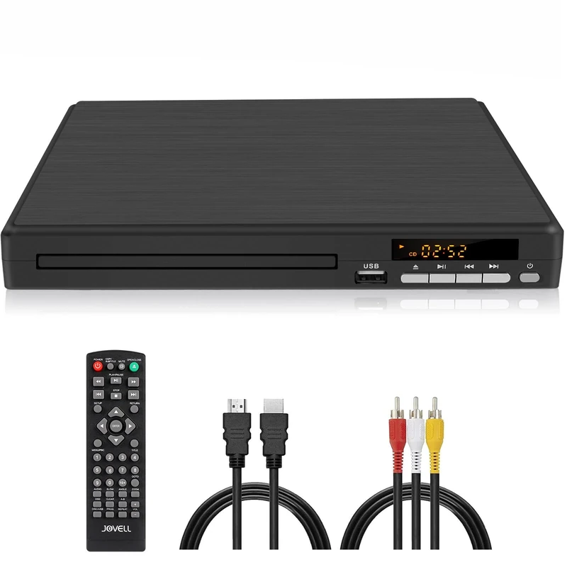 JOVELL Model-198 Region-Free 1080P DVD Player - HDMI, USB, RCA