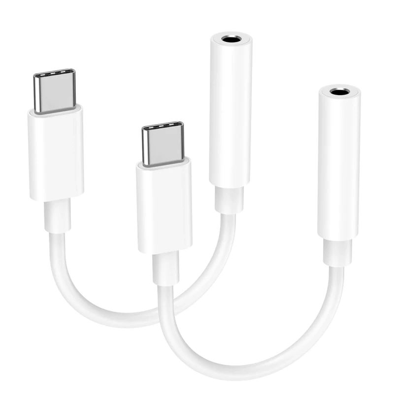 [MFi Certified] 2 Pack Headphone Adapter for iPhone 17,USB Type C to 3.5mm Female Headphone Jack Adapter Aux Audio Dongle Compatible with Apple iPhone 17/17Air/17Pro/16/16Pro/Pro/15/15 Pro/15 Pro Max