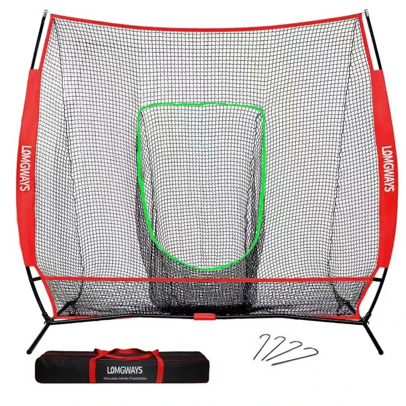7×7FT Golf/Baseball/Softball Practice Net for Batting, Hitting, Pitching, Training, Portable Baseball Golf Net with Carry Bag, for All Levels, Easy Set up