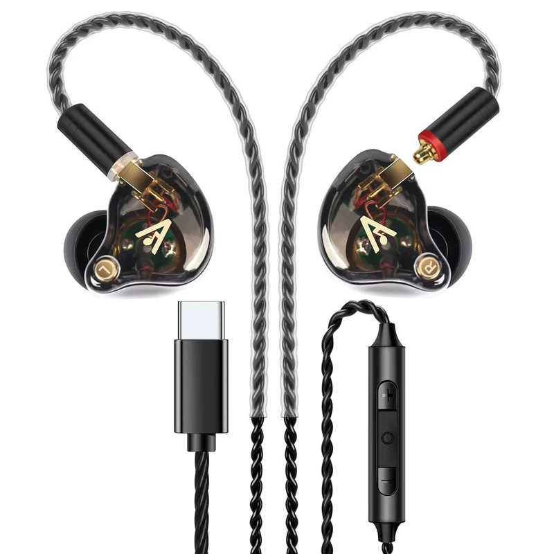 Audiovance Vibes 202MC USB-C Earbuds - HiFi Sound, Mic, Isolation - Image 1