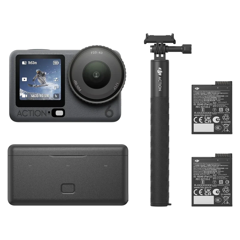 DJI Osmo Action 6 Enhanced Combo - 4K Camera with Aperture & Dual Batteries