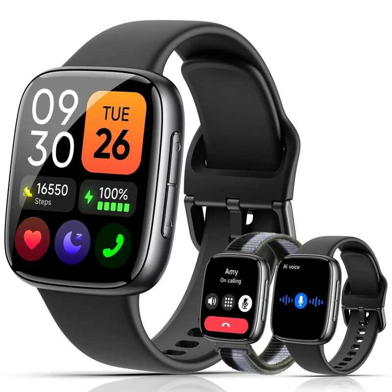 Quican 1.85" AMOLED Smartwatch - 12 Day Battery, 3ATM Waterproof, Call