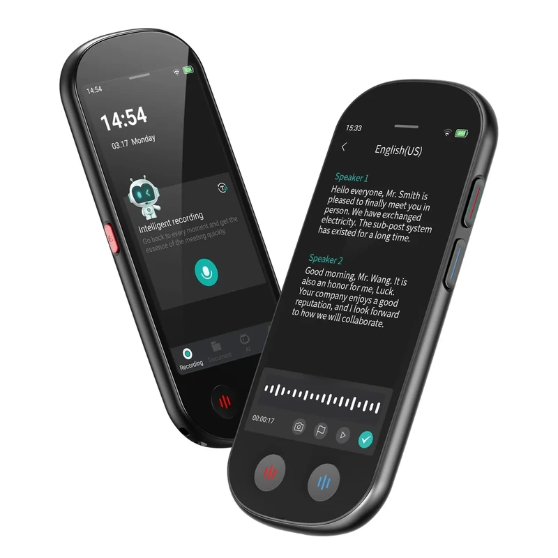 AI Voice Recorder with Playback, 80GB Memory Note Recorder Supports 134 Languages & Real Time Transcription and AI Summary, Audio Digital Device for Meetings, Lectures, Interviews