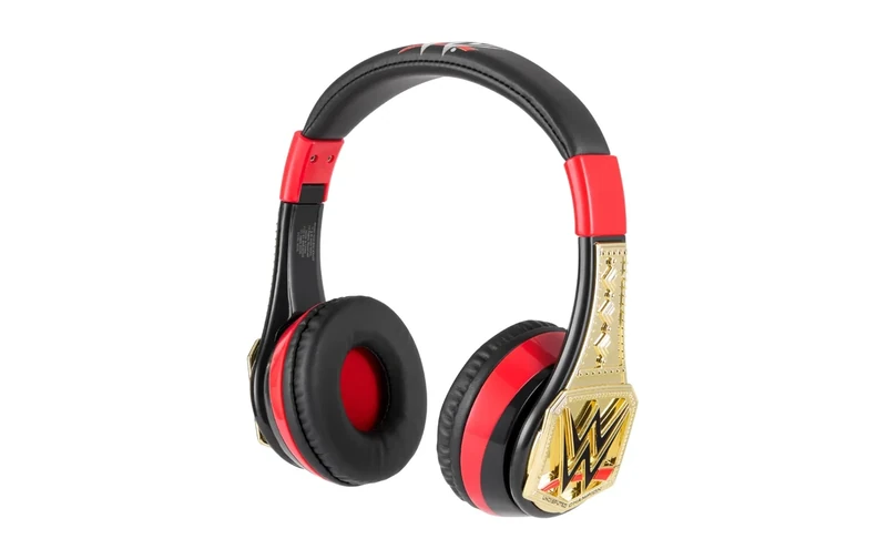 eKids WWE Bluetooth Kids Headphones - Wireless, Mic, Aux Cord, Travel