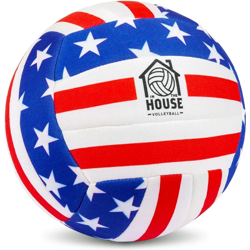 In The House Soft Indoor Volleyball for Boys & Girls (Ages 3+) – Realistic Feel - Training Ball for Indoor Play - Bring VBall Practice Home - Great Gift for any Volleyball Player (Stars & Stripes)