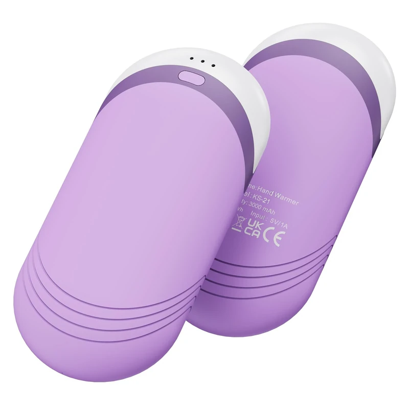 Karecel Thermally Conductive Silicone Hand Warmers Rechargeable 2 Pack, Double-Sided Heating Electric Hand Warmer, Ultra-Thin & Shockproof Heated Hand Warmer, Fits in Gloves & Pockets, Men Women Gifts