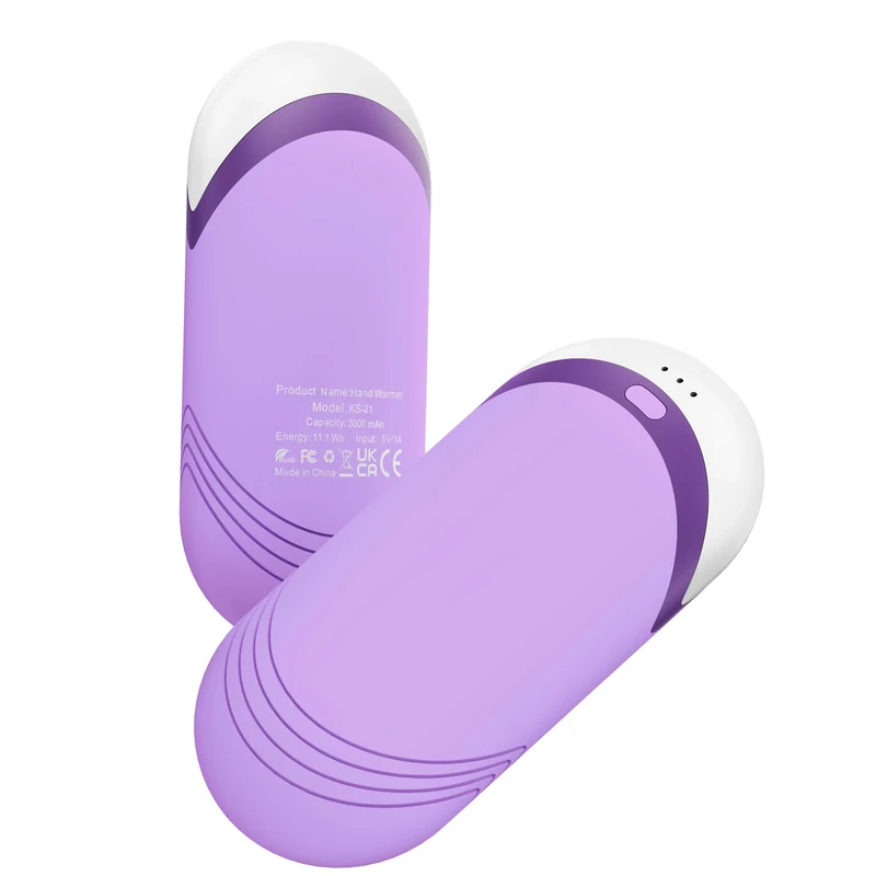 Karecel Thermally Conductive Silicone Rechargeable Hand Warmers 2 Pack, 6000mAh Double-Sided Heat AI Electric Hand Warmer, Portable Pocket Handwarmer, Fits in Gloves, Slim, Shockproof, Women Men Gifts