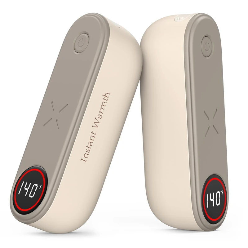 2 in 1 Rechargeable Hand Warmers, Magnetic Electric Hand Warmer 8000mAh USB-C, 3 Heat Levels up to 140°F, Quick Heating Portable Hand Warmers, Gifts for Raynaud’s, Golf, Camping, Outdoor Use(White)