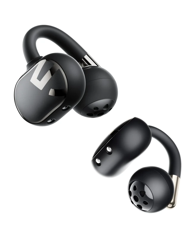 SoundPEATS Clip1 Open Ear Headphones, Secure, Lightweight, Premium Dolby Audio, Clip on Earbuds with 12mm Drivers, IPX5 Waterproof, Fast Charging, Up to 40 hrs Playtime, Bluetooth 5.4, Find Earbuds