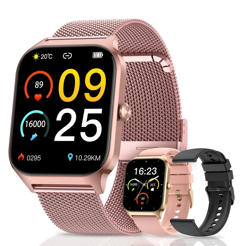 Smart Watch for Women Fitness Tracker: Make Answer Call Digital Mens watches Bluetooth Waterproof Running Smartwatch Android Phone iPhone Samsung Compatible Sleep Heart Rate Monitor Pedometer