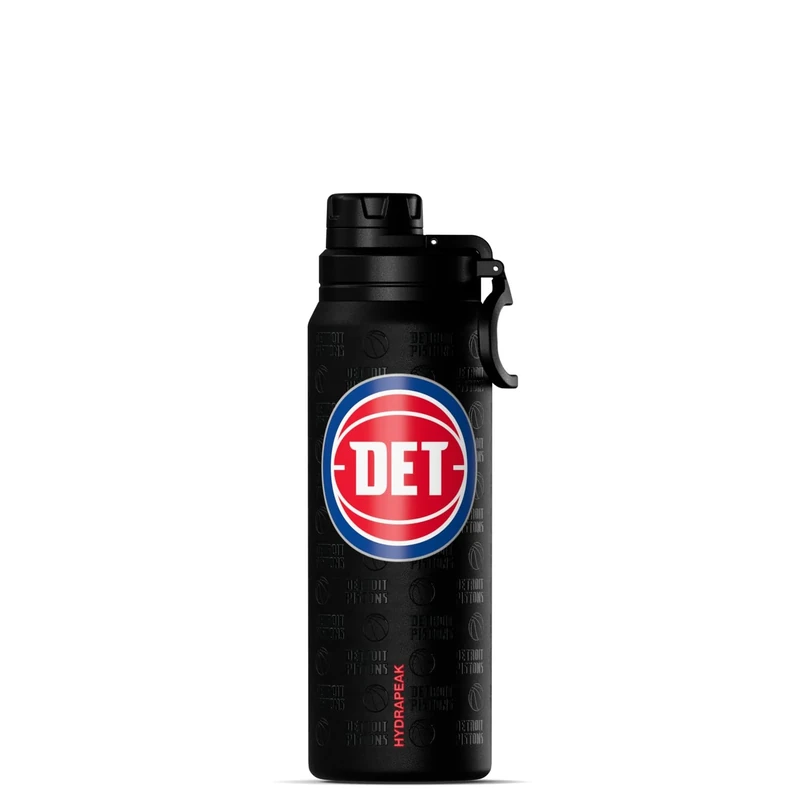 Hydrapeak x NBA Officially Licensed Detroit Pistons 26 oz Active Water Bottle with Chug Lid and Handle Reusable Stainless Steel Double Wall Insulated Sports Gift