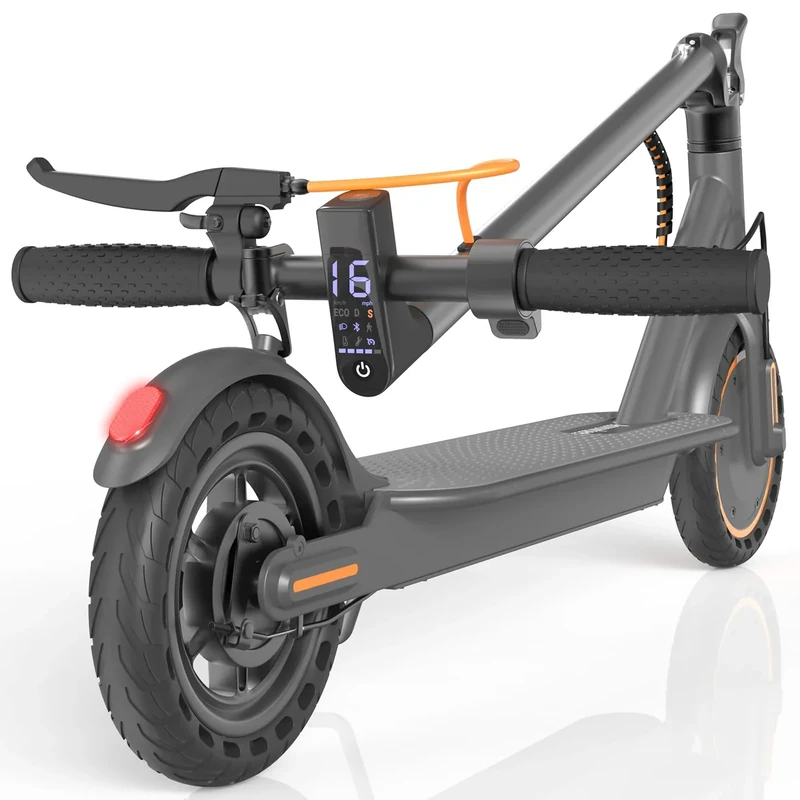 Electric Scooter for Adults, Folding E Scooter with 350W Motor 19 Mph Top Speed, Max 19 Miles Long Range, 8.5'' Solid Tires Commuting Scooters with Dual Brakes System, APP