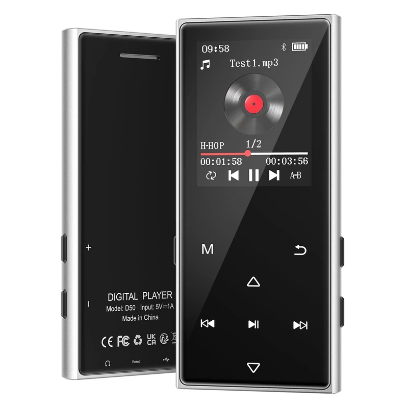 128GB MP3 Player with Bluetooth 5.3, AGXOV Music Player