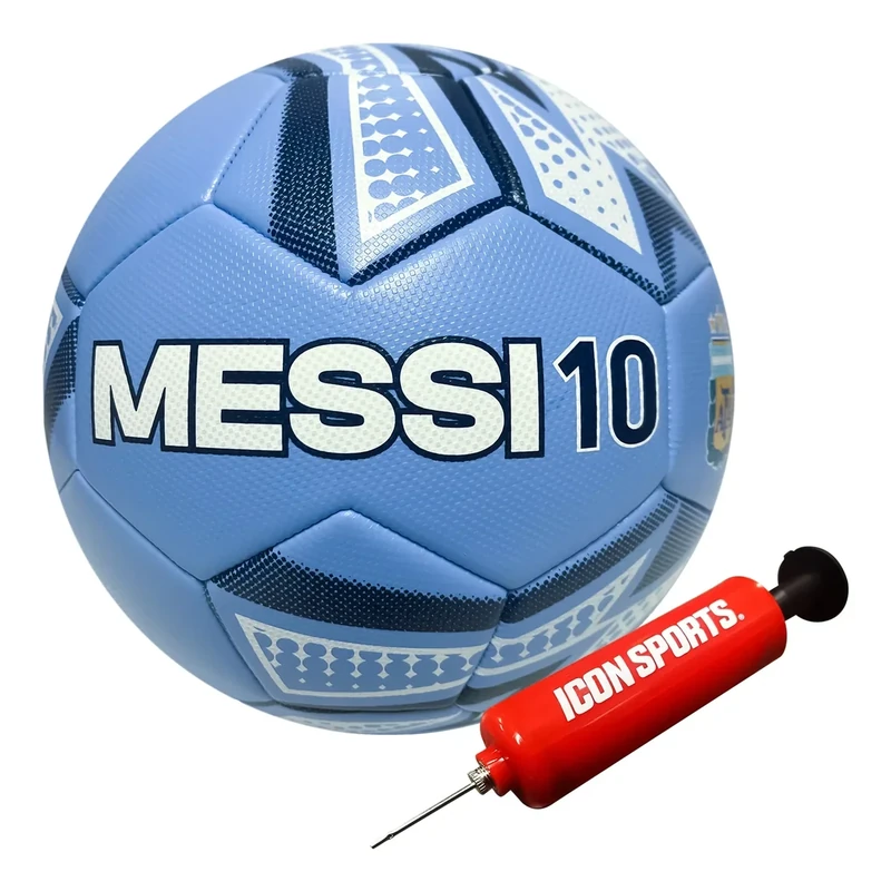 Icon Sports Officially Licensed Argentine Football Association Lionel Messi Soccer Ball - AFA095BL Light Blue Size 5